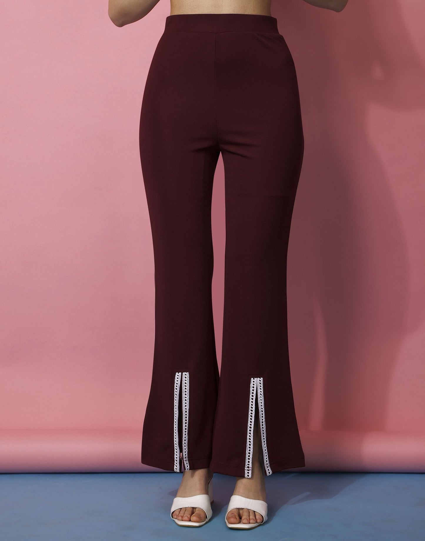 Maroon Flared Trouser | Sudathi