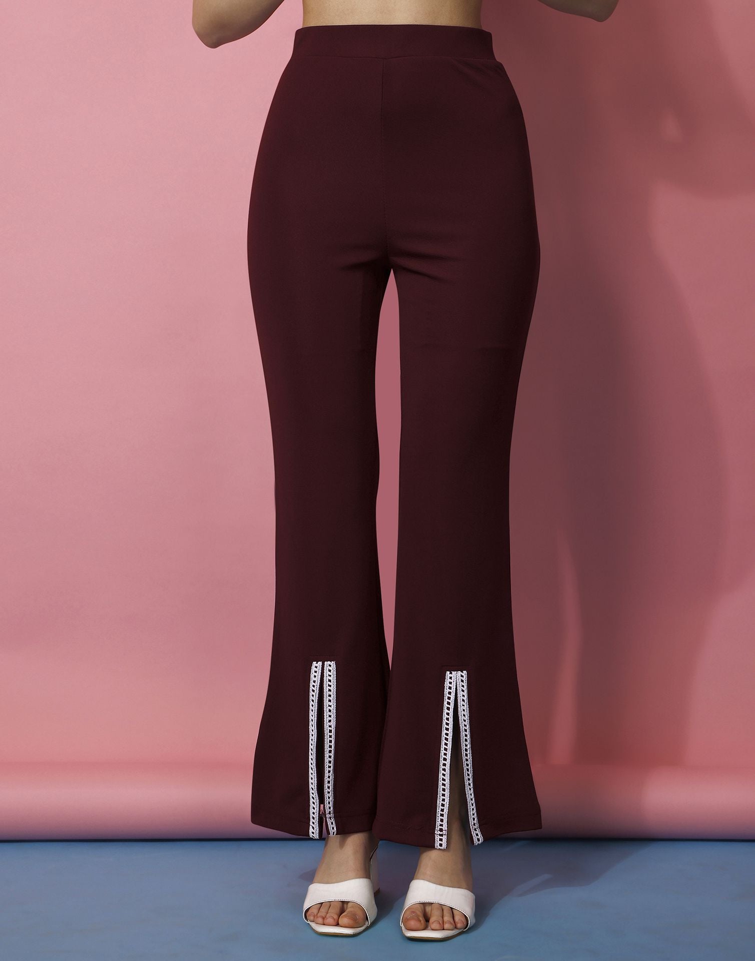 Maroon Flared Trouser | Sudathi