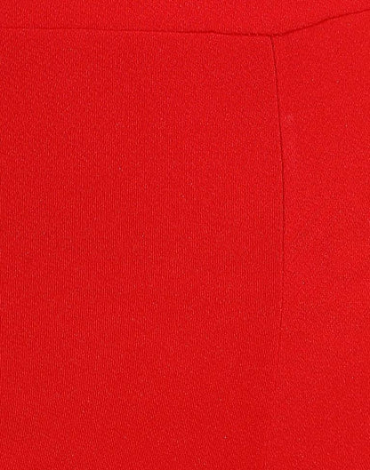 Red Straight Fit Trouser