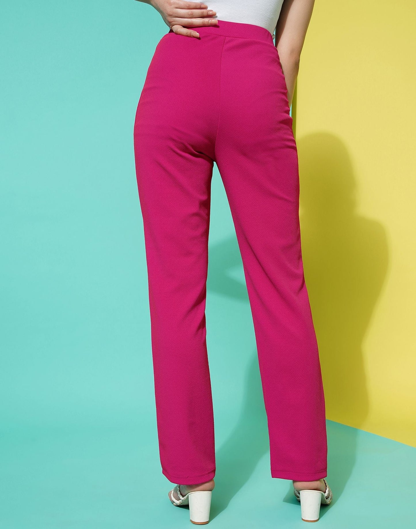 Pink Straight Fit Trouser | Sudathi