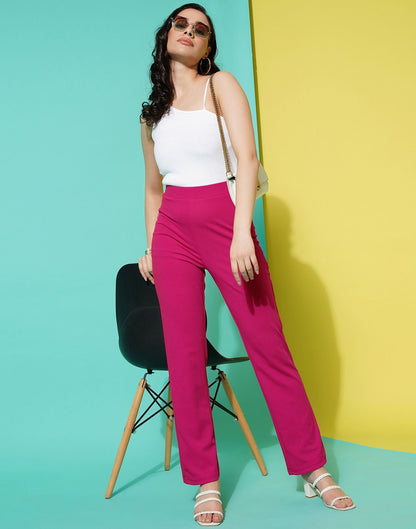 Pink Straight Fit Trouser | Sudathi