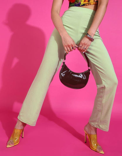 Pista Green Straight Fit Trouser