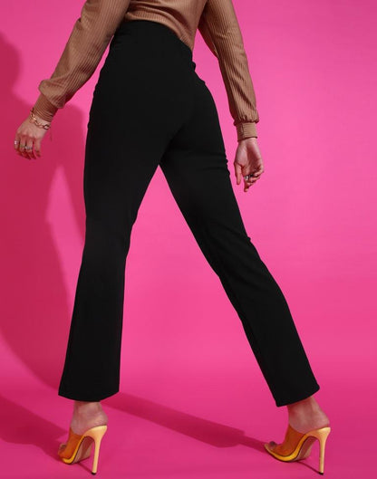 Black Straight Fit Trouser