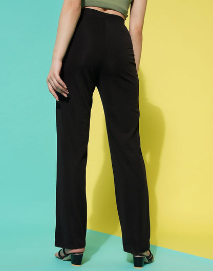 Black Straight Fit Trouser | Sudathi