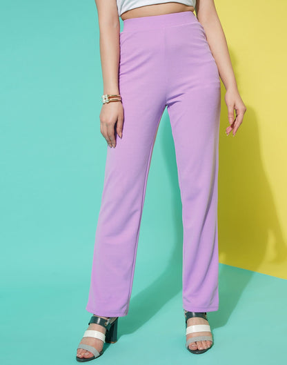 Lavender Straight Fit Trouser | Sudathi