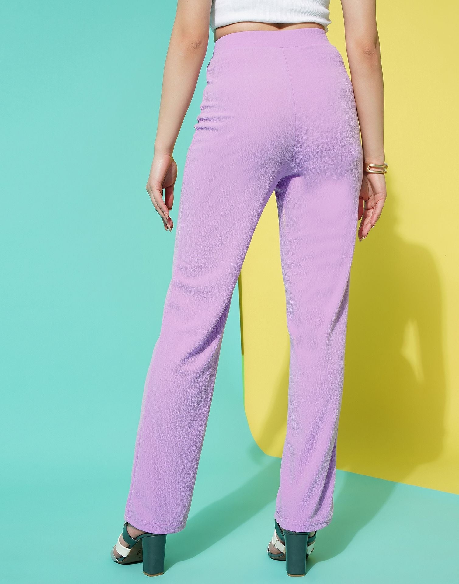 Lavender Straight Fit Trouser | Sudathi