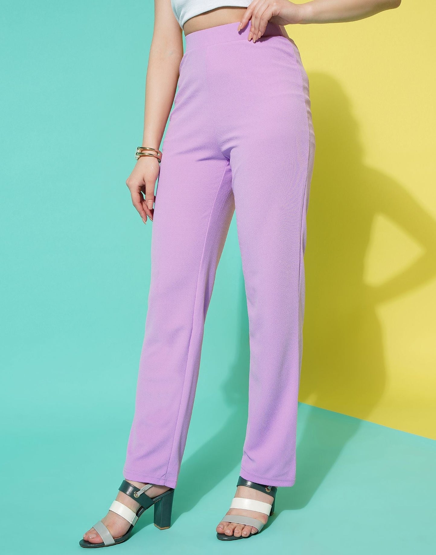 Lavender Straight Fit Trouser | Sudathi