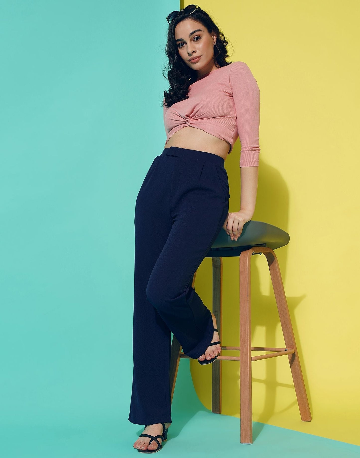 Blue Straight Trouser | Sudathi