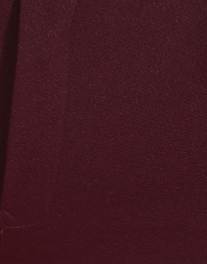 Maroon Straight Trouser