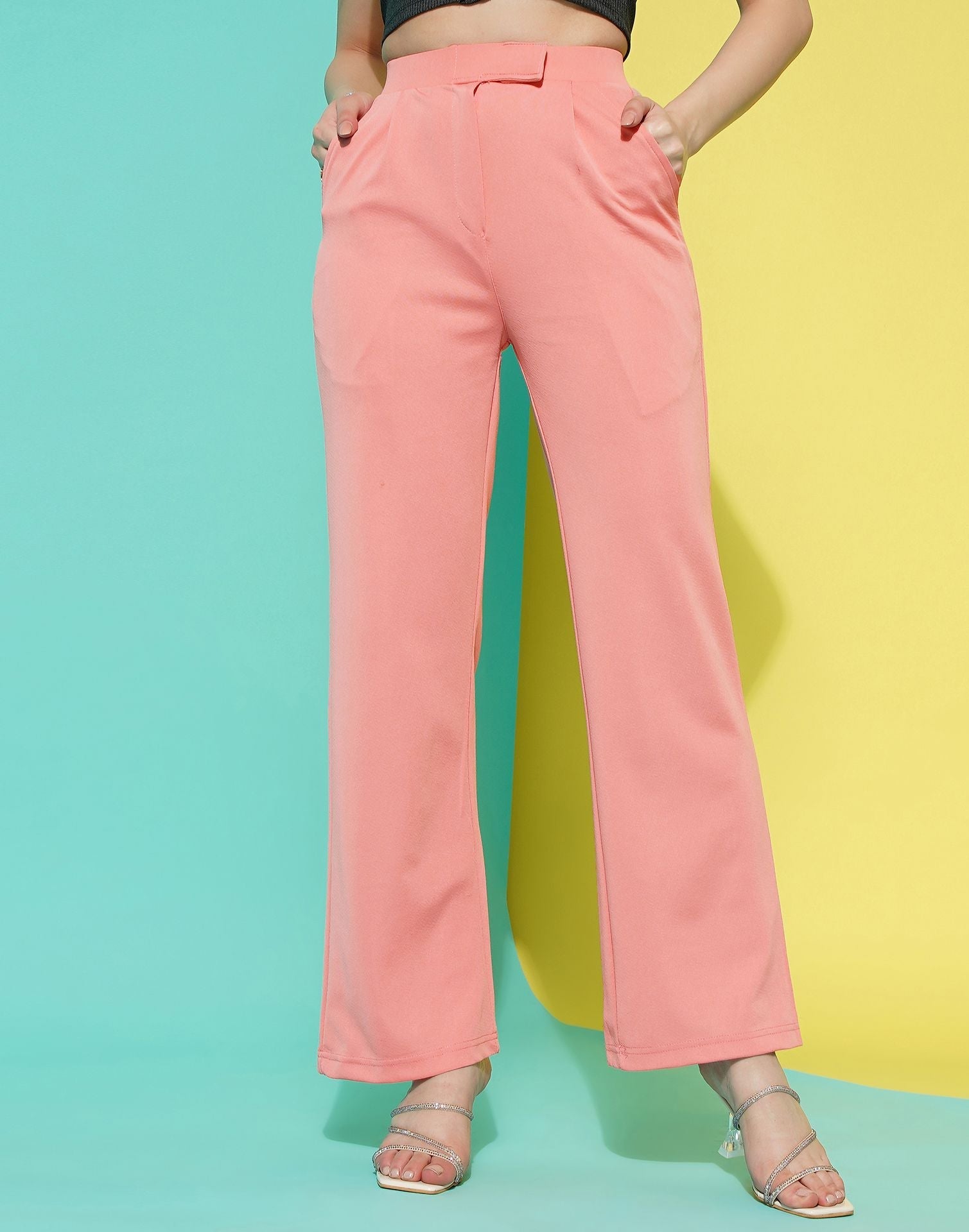 Peach Straight Trouser | Sudathi
