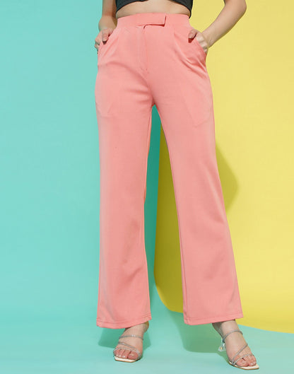 Peach Straight Trouser | Sudathi