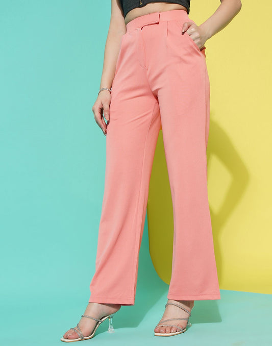 Peach Straight Trouser | Sudathi