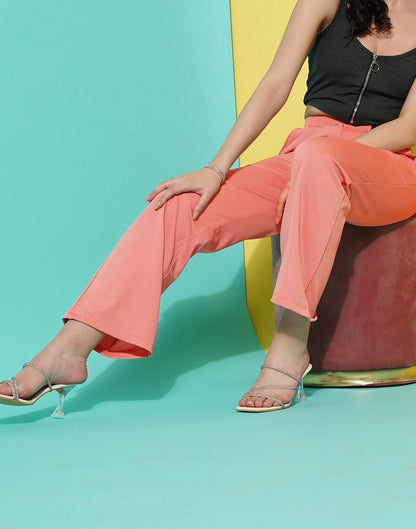 Peach Straight Trouser | Sudathi