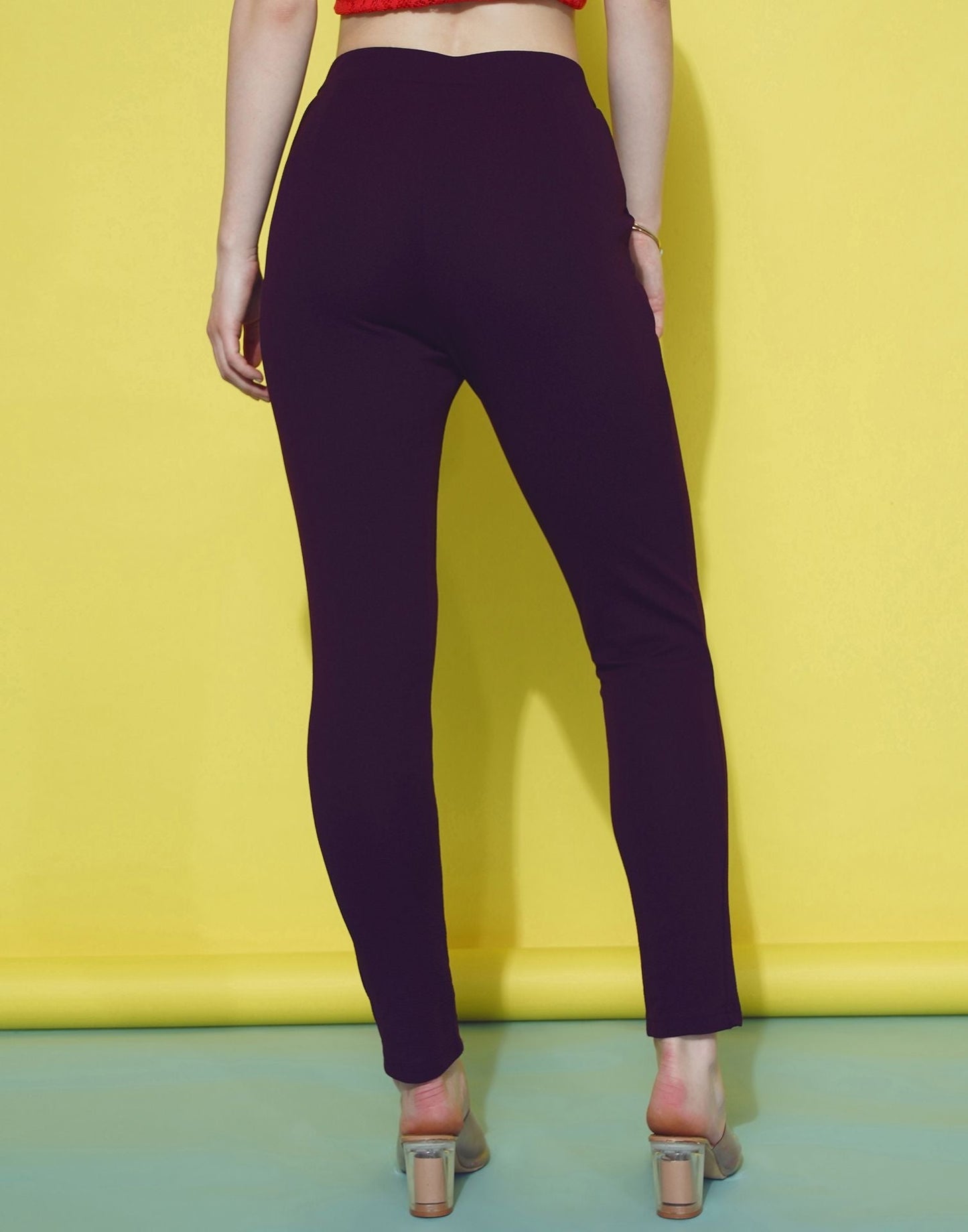 Wine Leggings Fit Pant | Sudathi