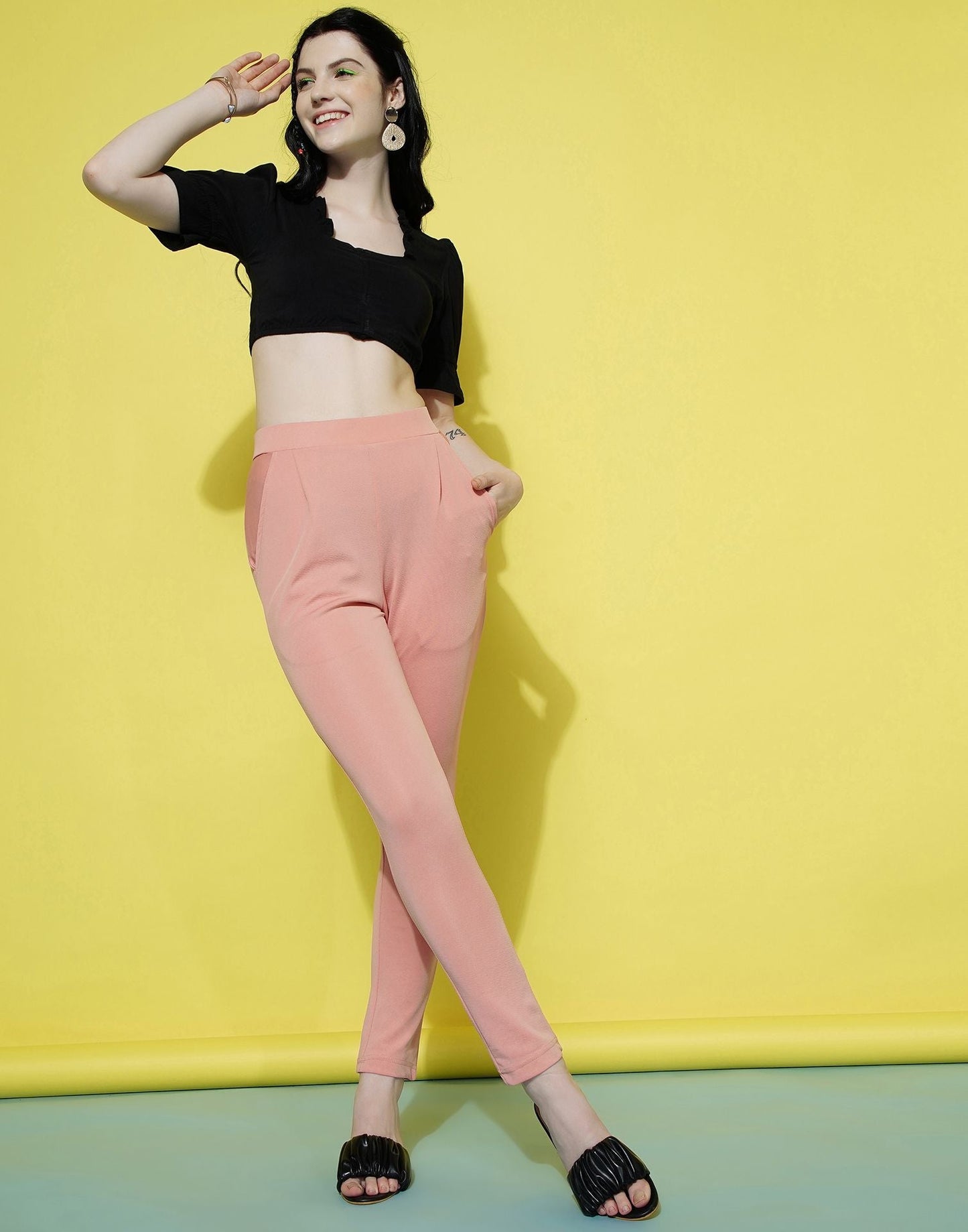 Peach Leggings Fit Pant | Sudathi