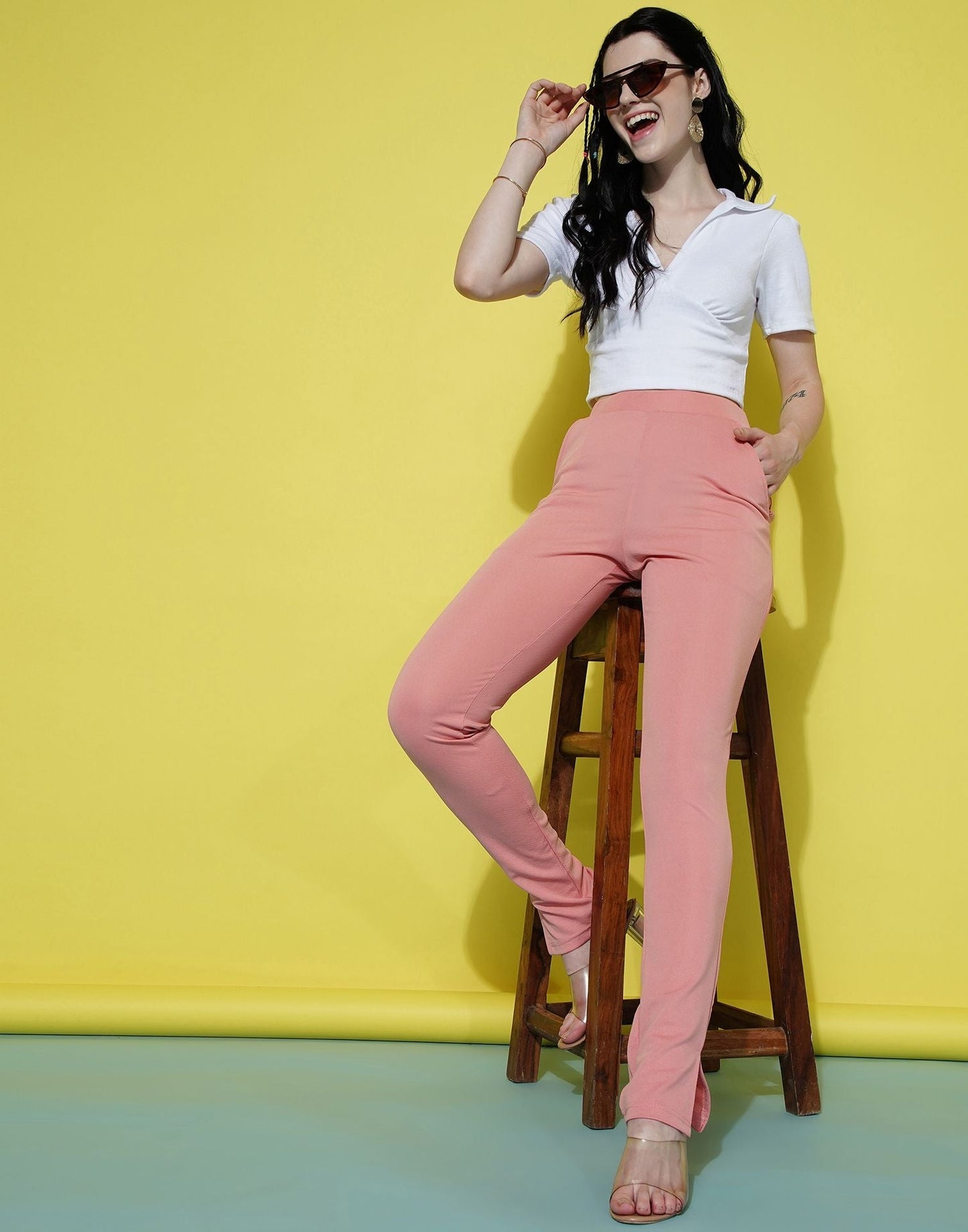 Peach Leggings Fit Pant | Sudathi