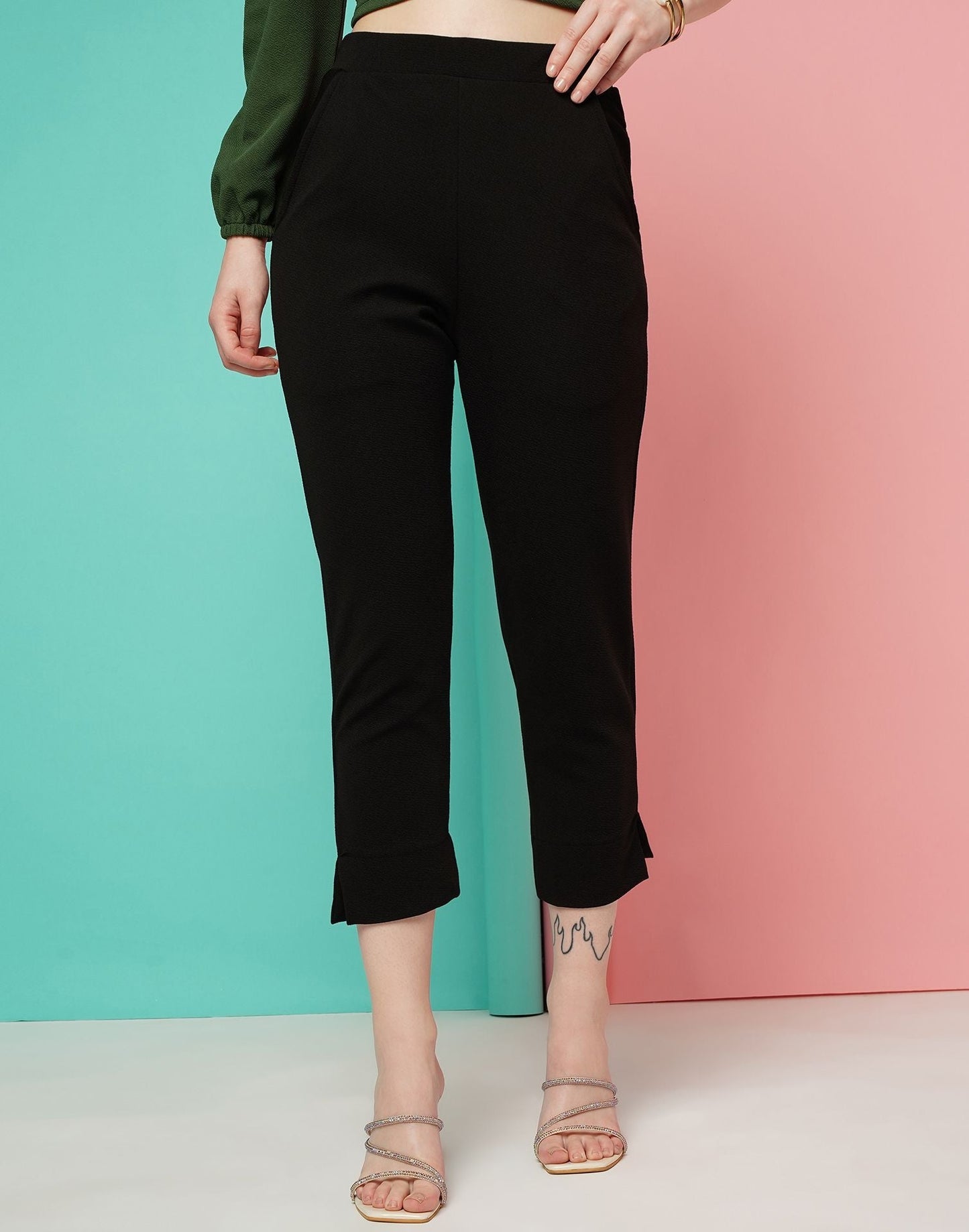 Black Ankle Length Trouser | Sudathi