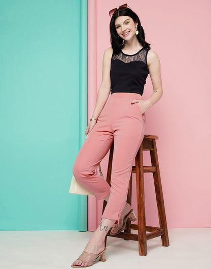 Pink Ankle Length Trouser | Sudathi