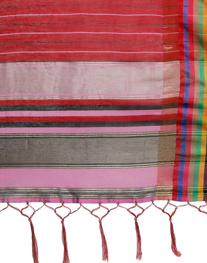 Purple Coloured Poly Silk Border Casual Saree | Sudathi