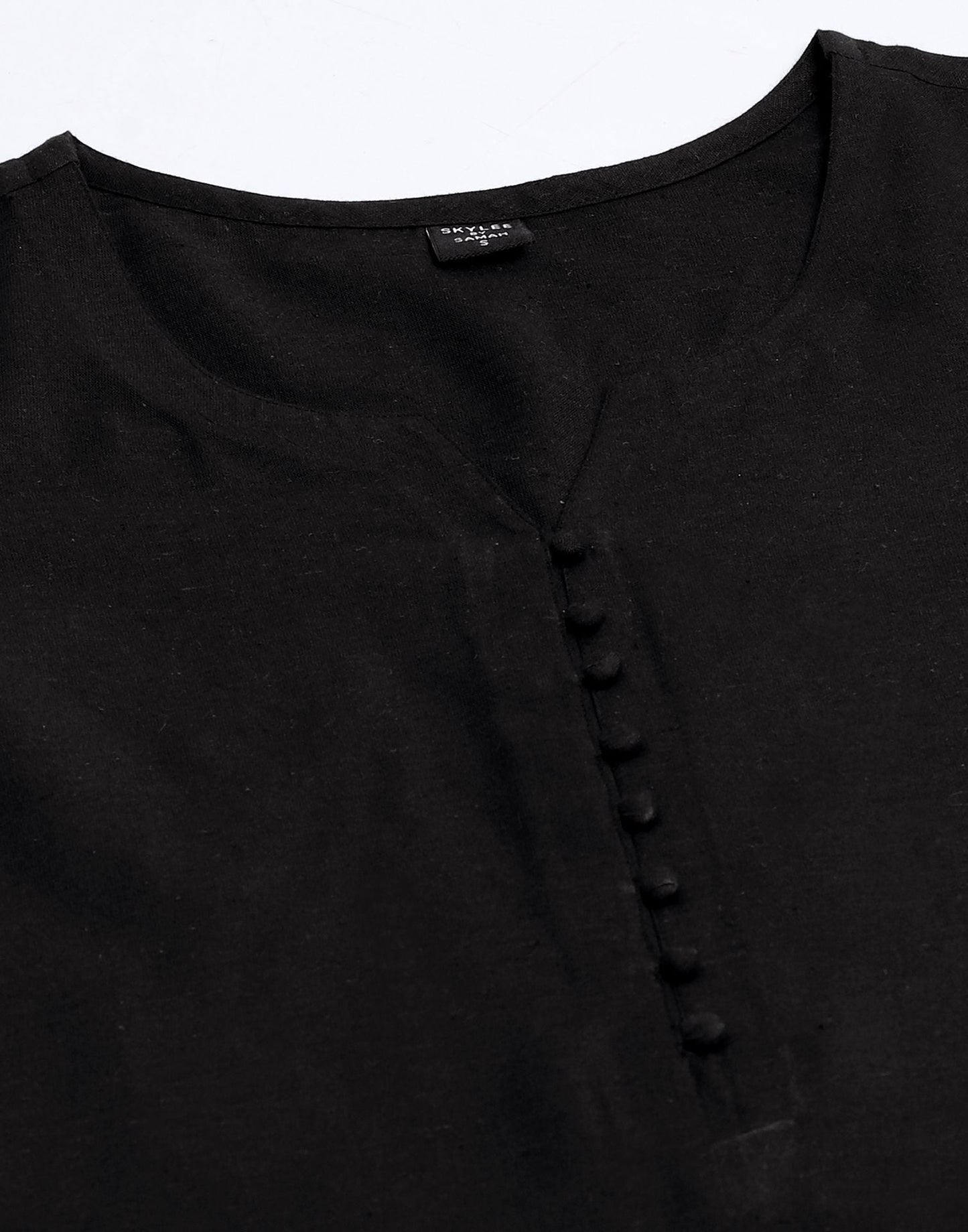 Black Cotton Kurti With Pant And Dupatta | Sudathi