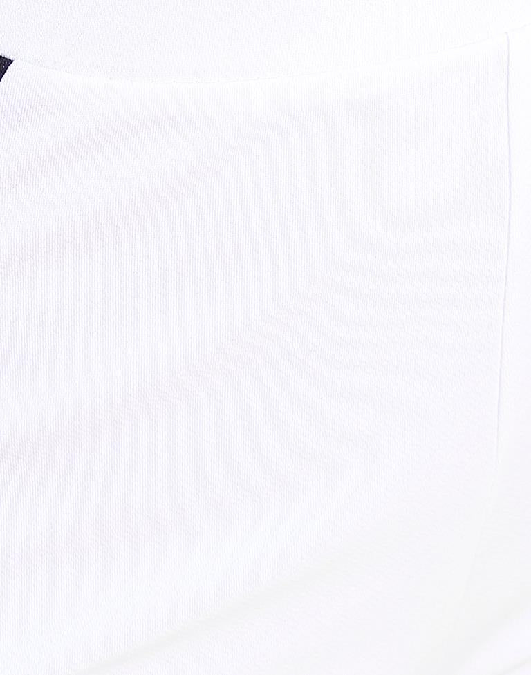 White Straight Fit Trouser