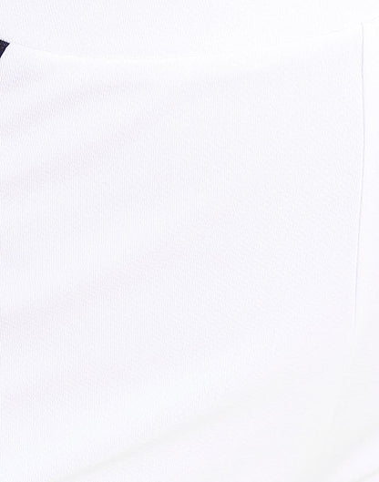 White Straight Fit Trouser