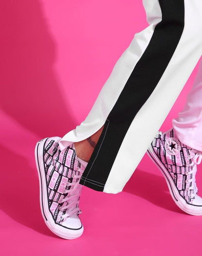 White Straight Fit Trouser