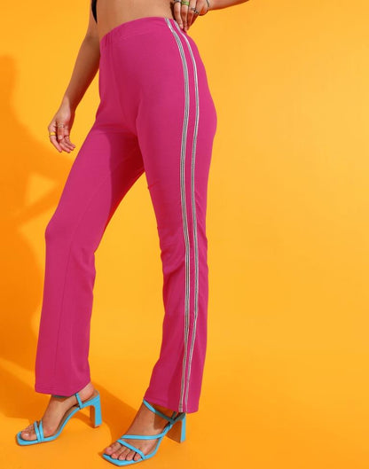 Pink Straight Fit Trouser