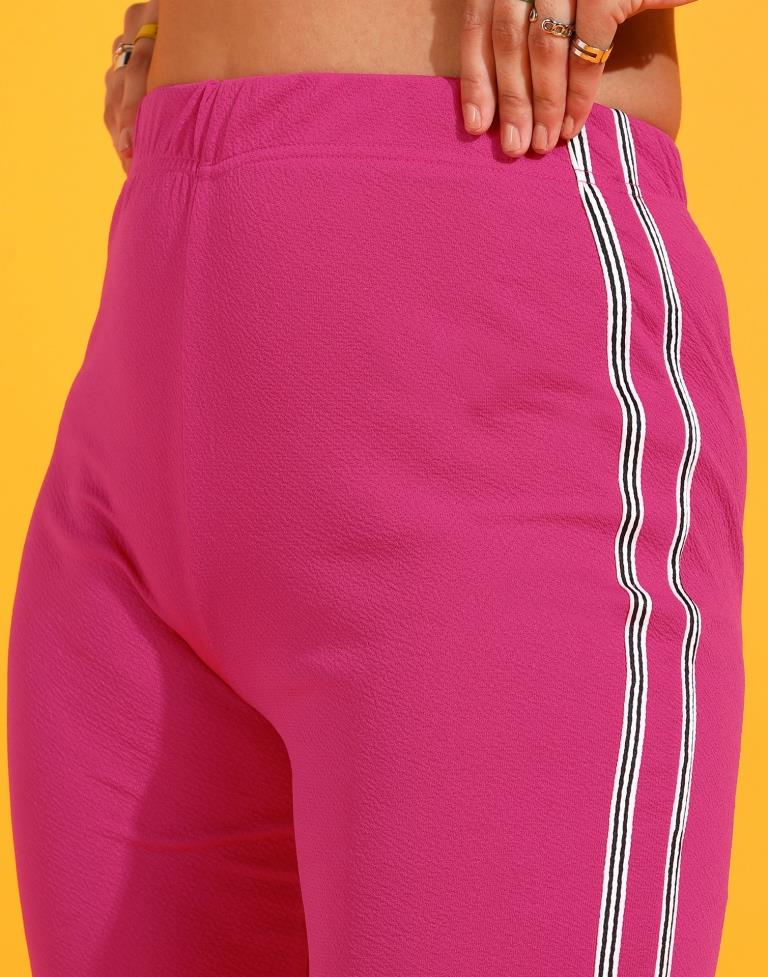 Pink Straight Fit Trouser