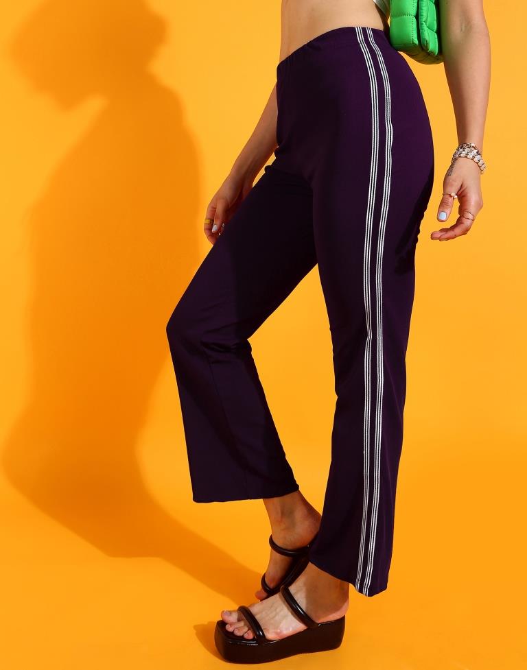 Wine Straight Fit Trouser