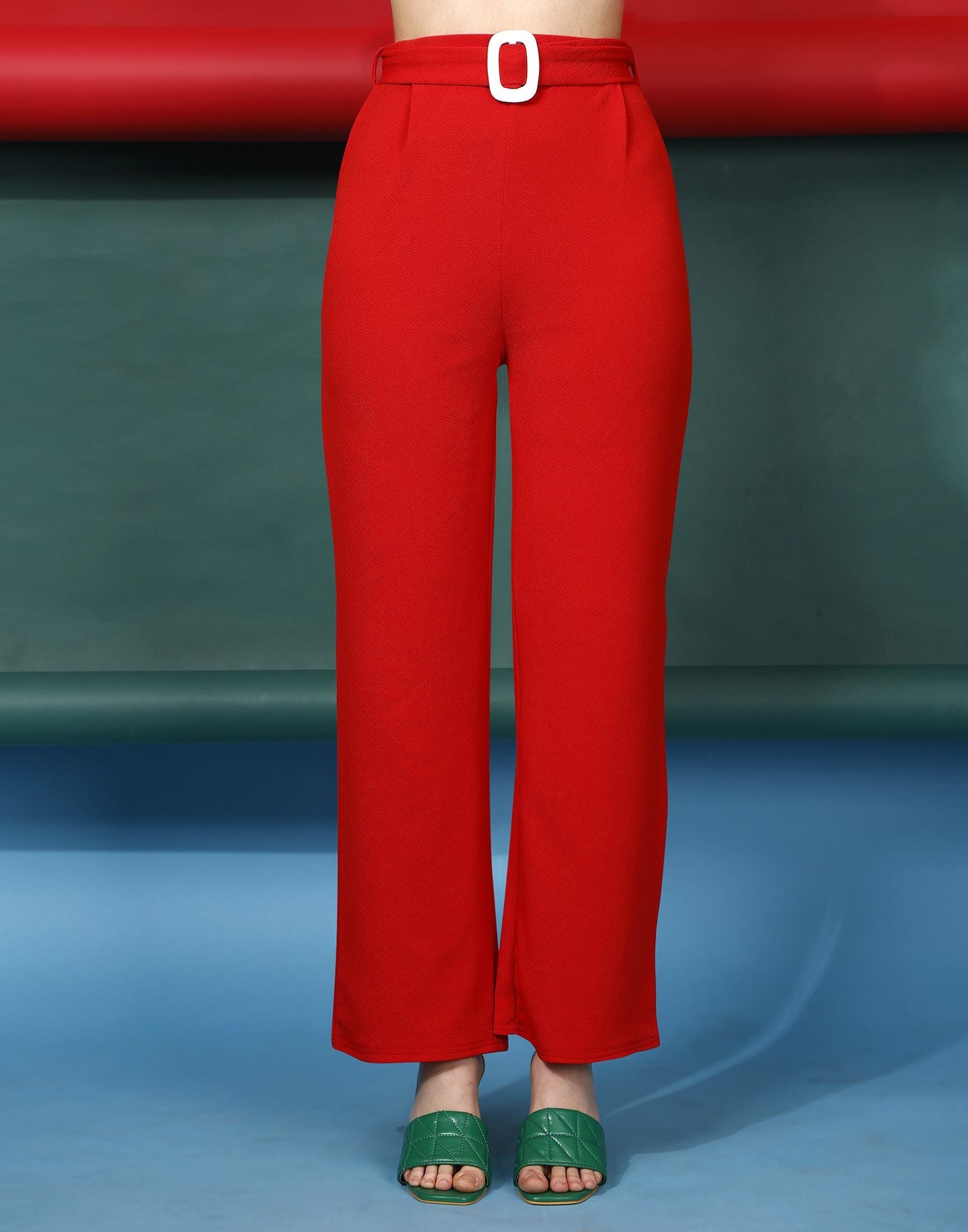 Red Flared Trouser | Sudathi