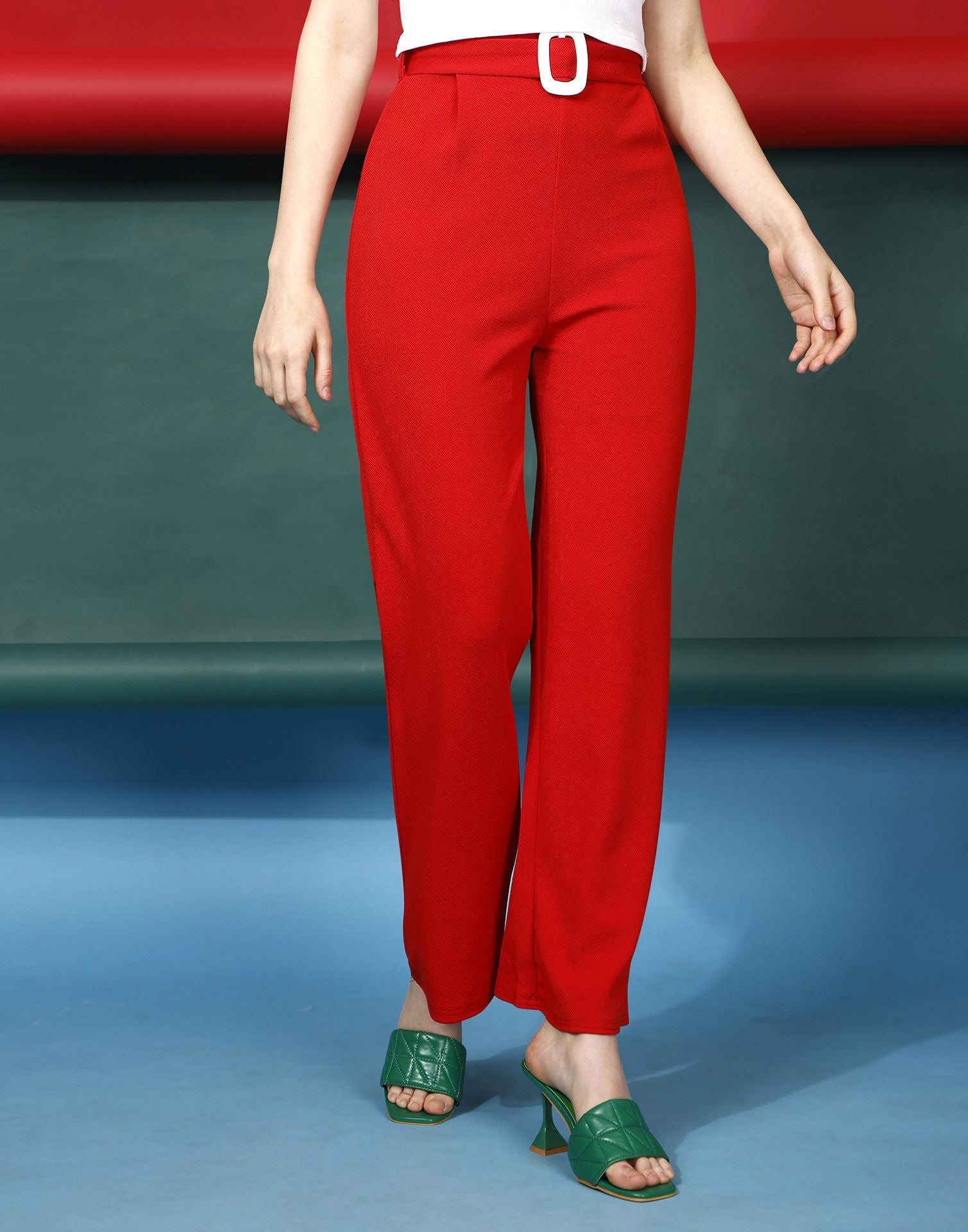 Red Flared Trouser | Sudathi