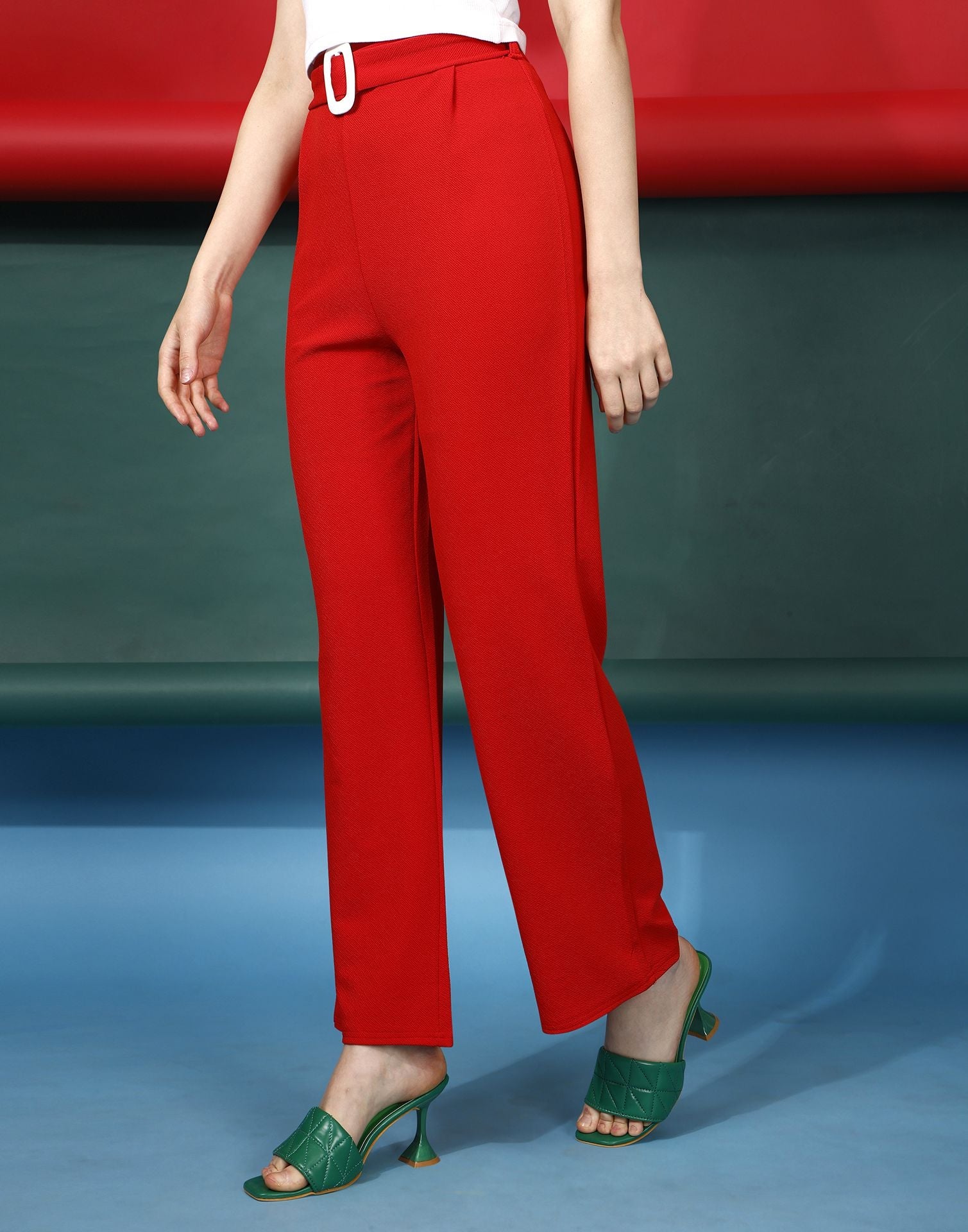 Red Flared Trouser | Sudathi