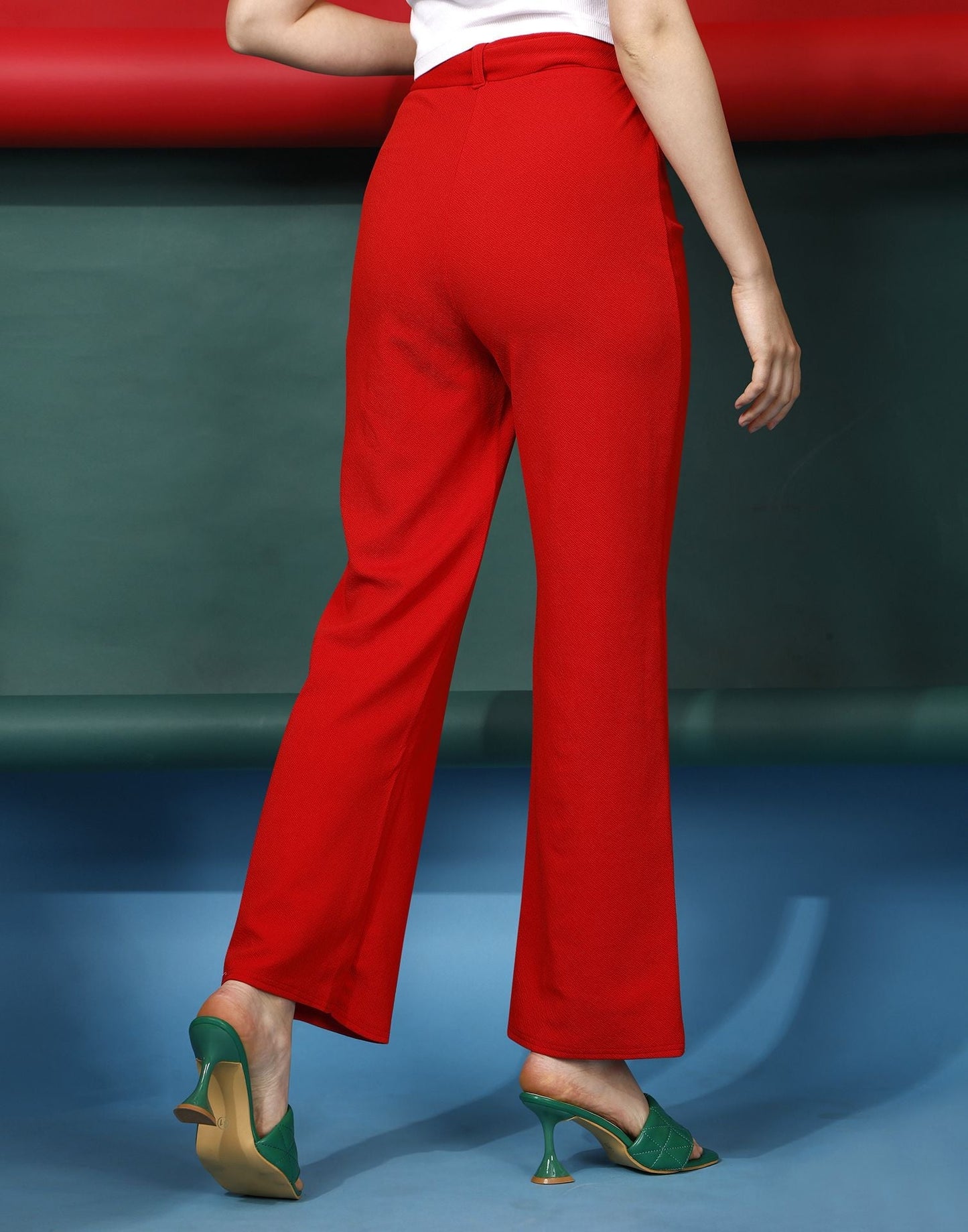 Red Flared Trouser | Sudathi