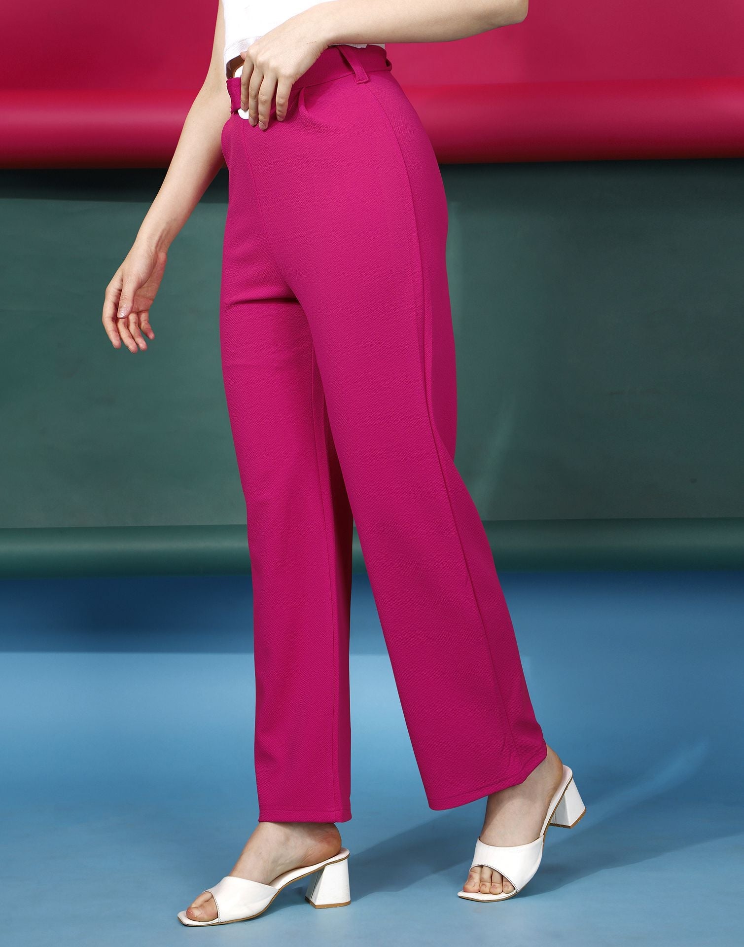 Pink Flared Trouser | Sudathi
