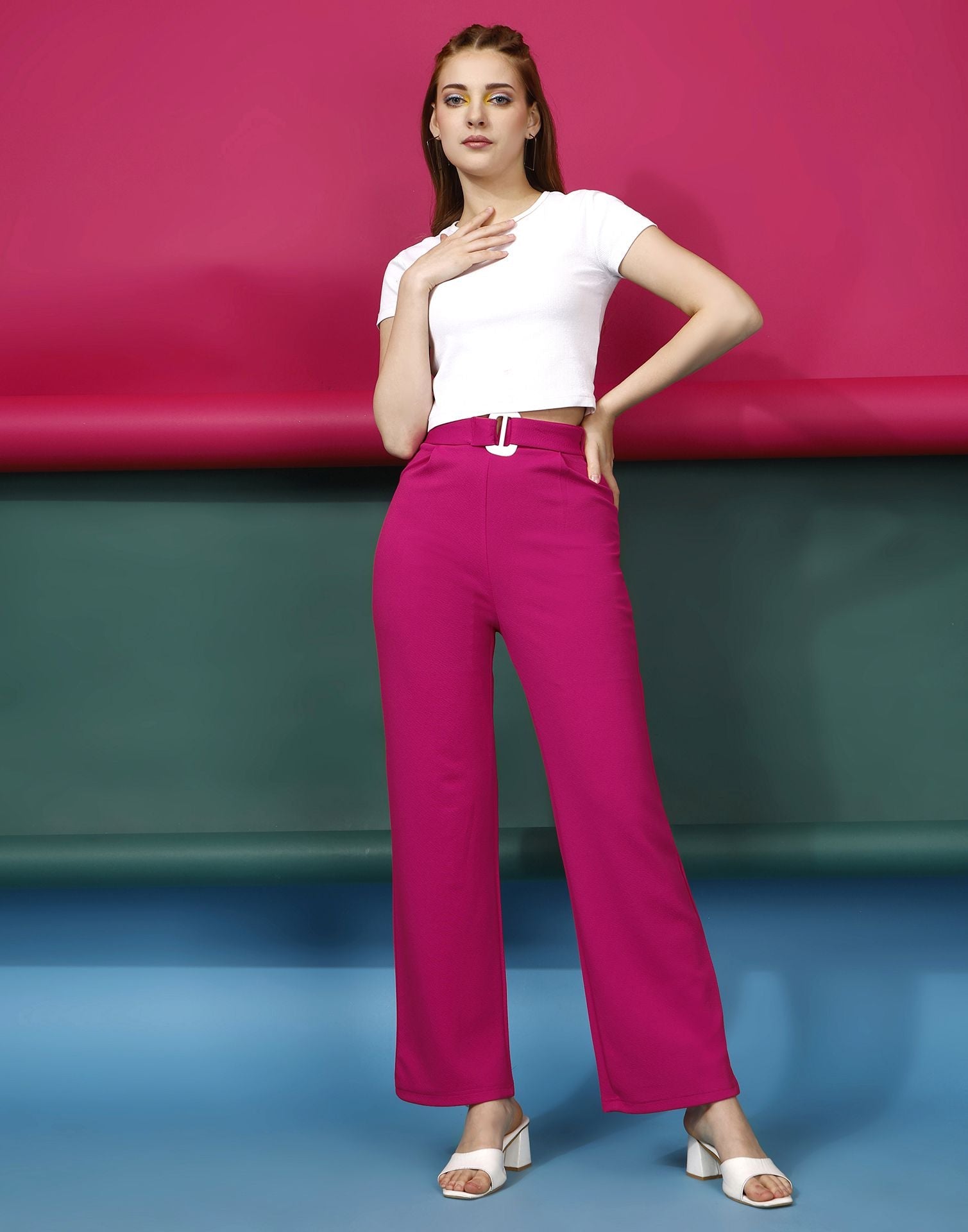 Pink Flared Trouser | Sudathi