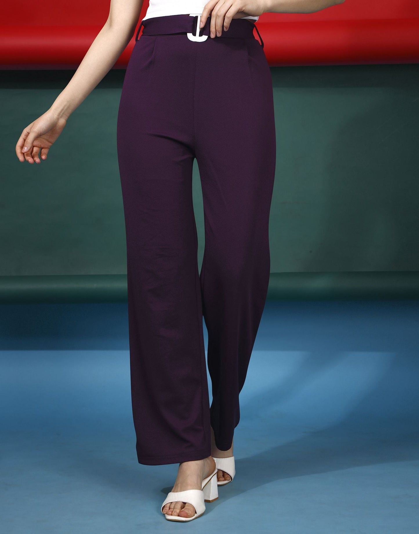 Wine Flared Trouser | Sudathi