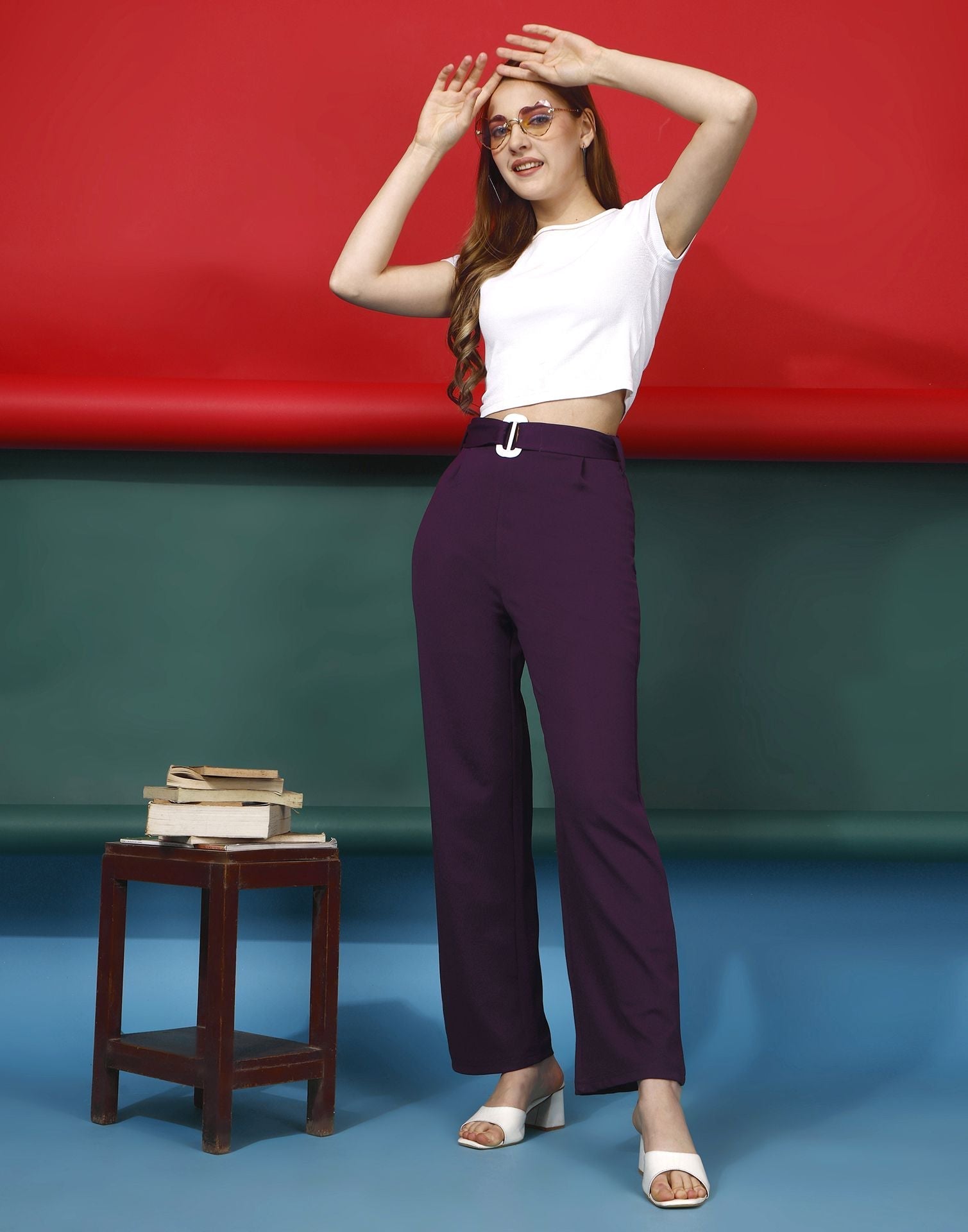 Wine Flared Trouser | Sudathi