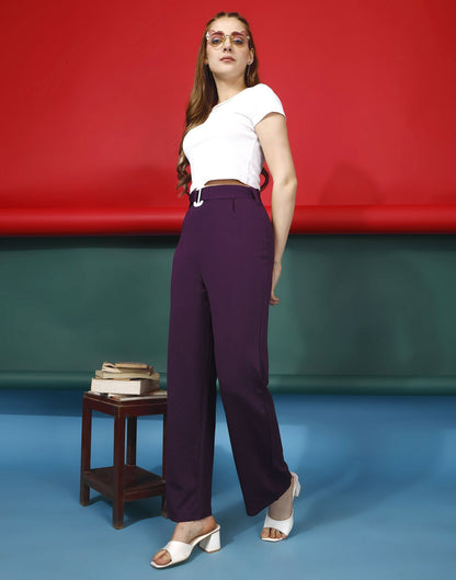 Wine Flared Trouser | Sudathi