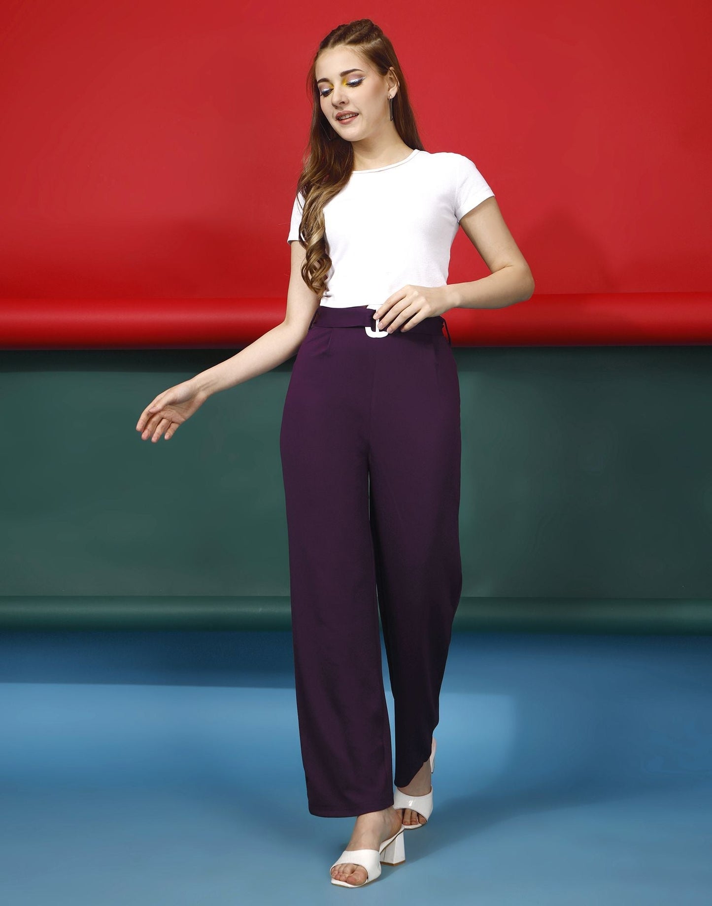 Wine Flared Trouser | Sudathi