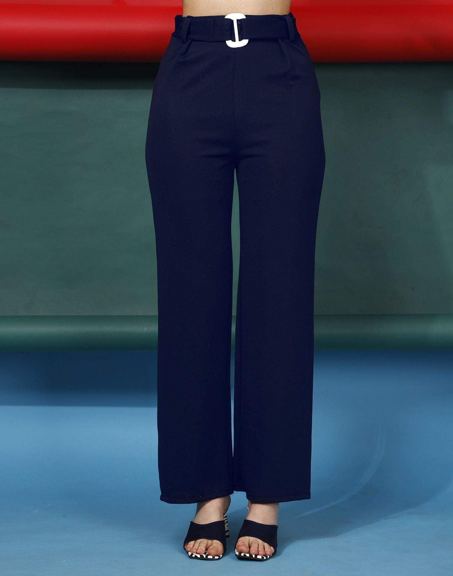 Blue Flared Trouser | Sudathi