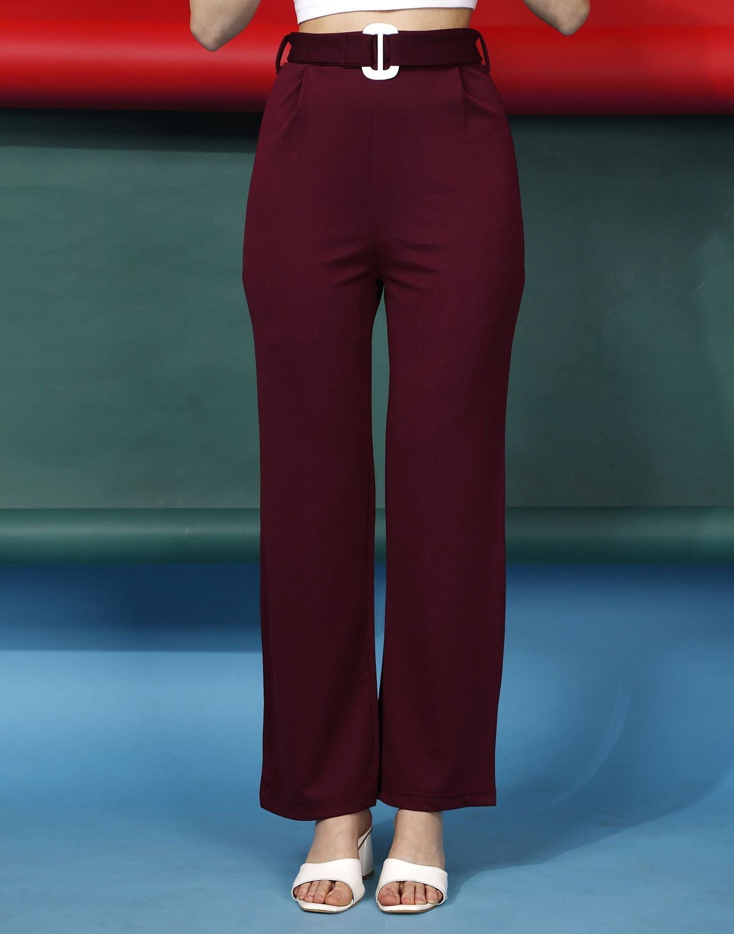 Maroon Flared Trouser | Sudathi