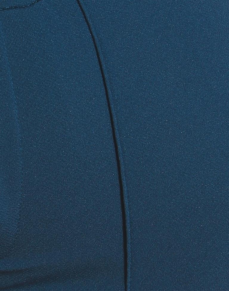 Teal Fit and Flared Trouser