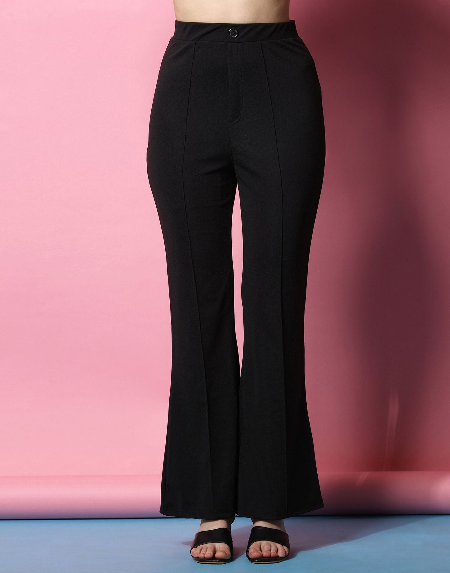 Black Fit and Flared Trouser | Sudathi