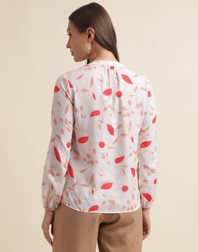 Cream Printed Shirt | Sudathi