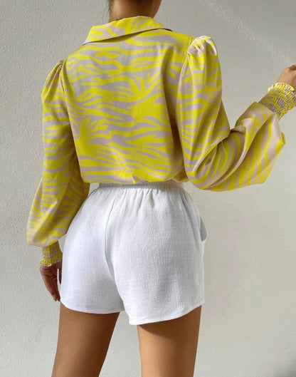 Yellow Printed Shirt