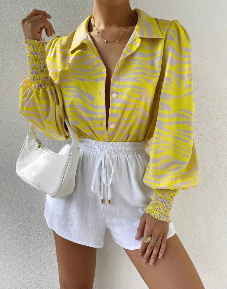 Yellow Printed Shirt