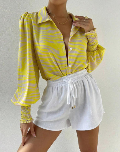 Yellow Printed Shirt