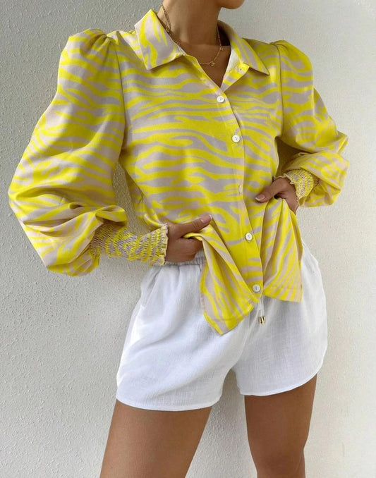 Yellow Printed Shirt