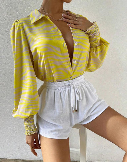 Yellow Printed Shirt